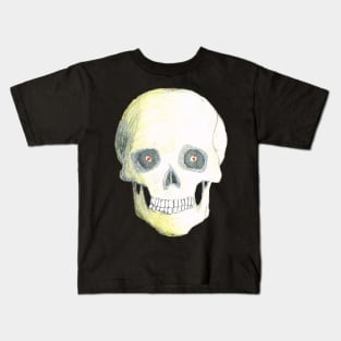 Skull White Binary Kids T-Shirt